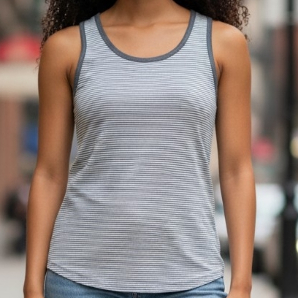 NEW! Reversible Parsley & Sage Sleeveless Textured Tank Top in Gray 4172